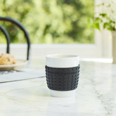 Technivorm Cup-One White Porcelain Mug with Black Silicone Grip - MA1-030