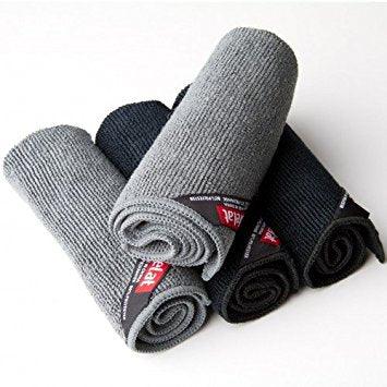Cafelat Micro Fiber Towels Black and Grey (4 Pack)