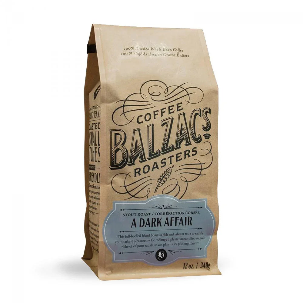 Balzac's Coffee Roasters A Dark Affair Blend Beans - 12 oz (EXP MARCH 20, 2025)