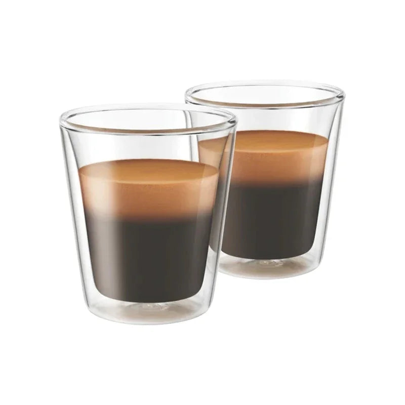 Breville the Espresso Duo Dual Wall Glass Cups 100ml/3oz. Set of 2 - BES045CLR
