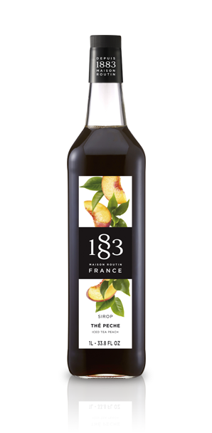 1883 Iced Tea Peach Syrup 1L Glass Bottle
