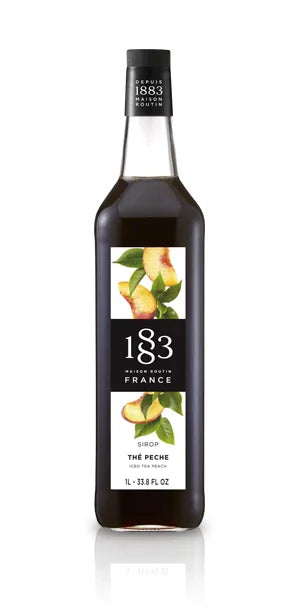 1883 Iced Tea Peach Syrup 1L Glass Bottle