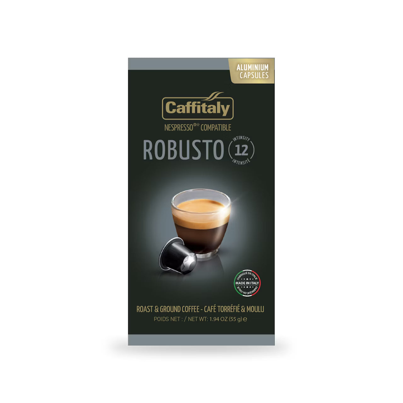 Caffitaly Robusto Nespresso Compatible Capsules - Box of 10