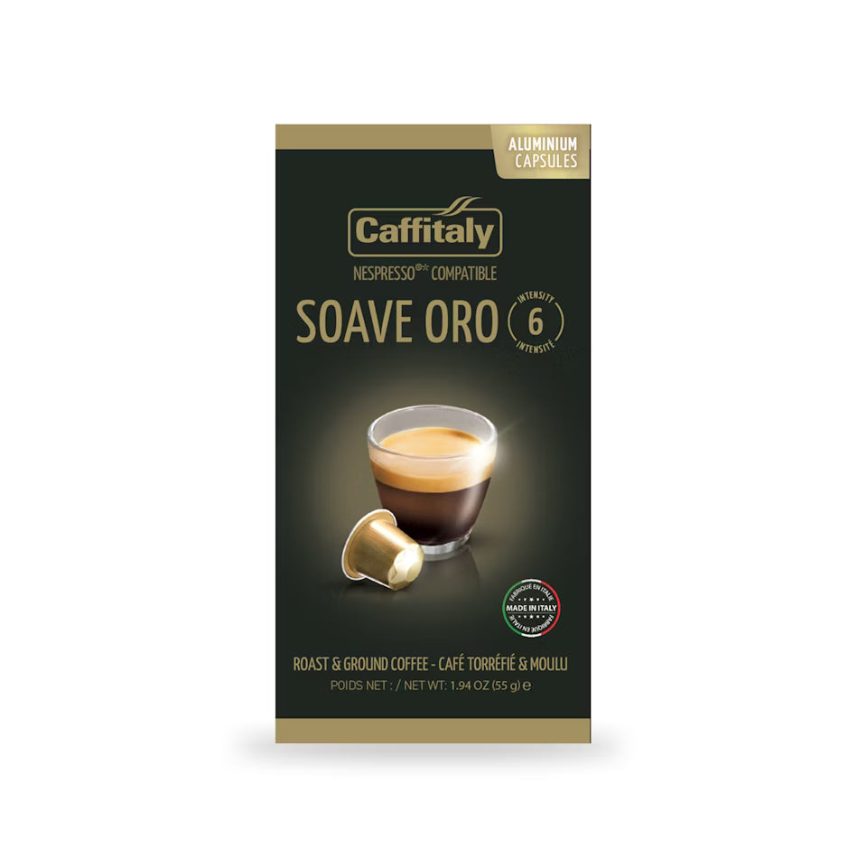 Caffitaly Soave Oro Nespresso Compatible Capsules - Box of 10