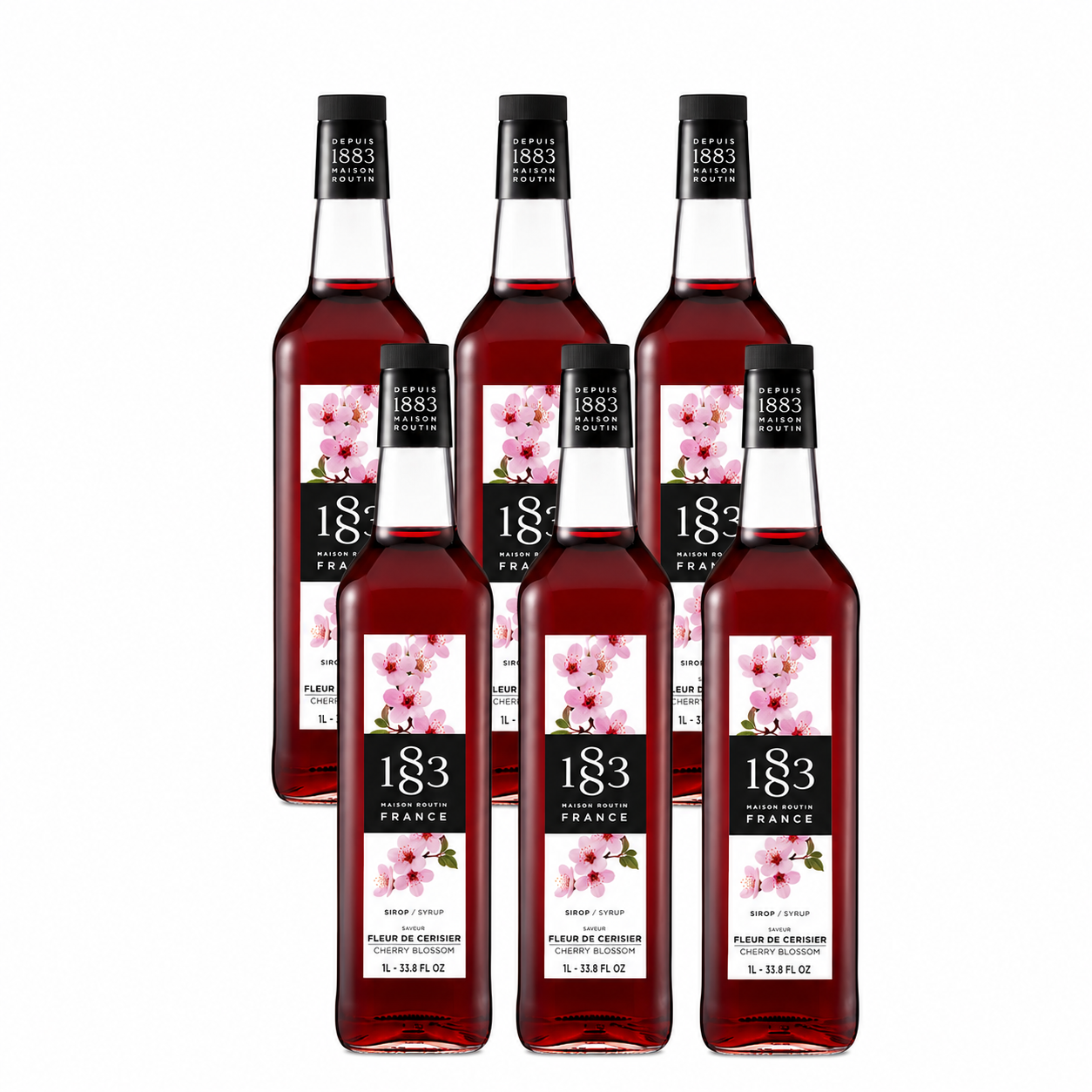 1883 Cherry Blossom Syrup 1L Glass Bottle