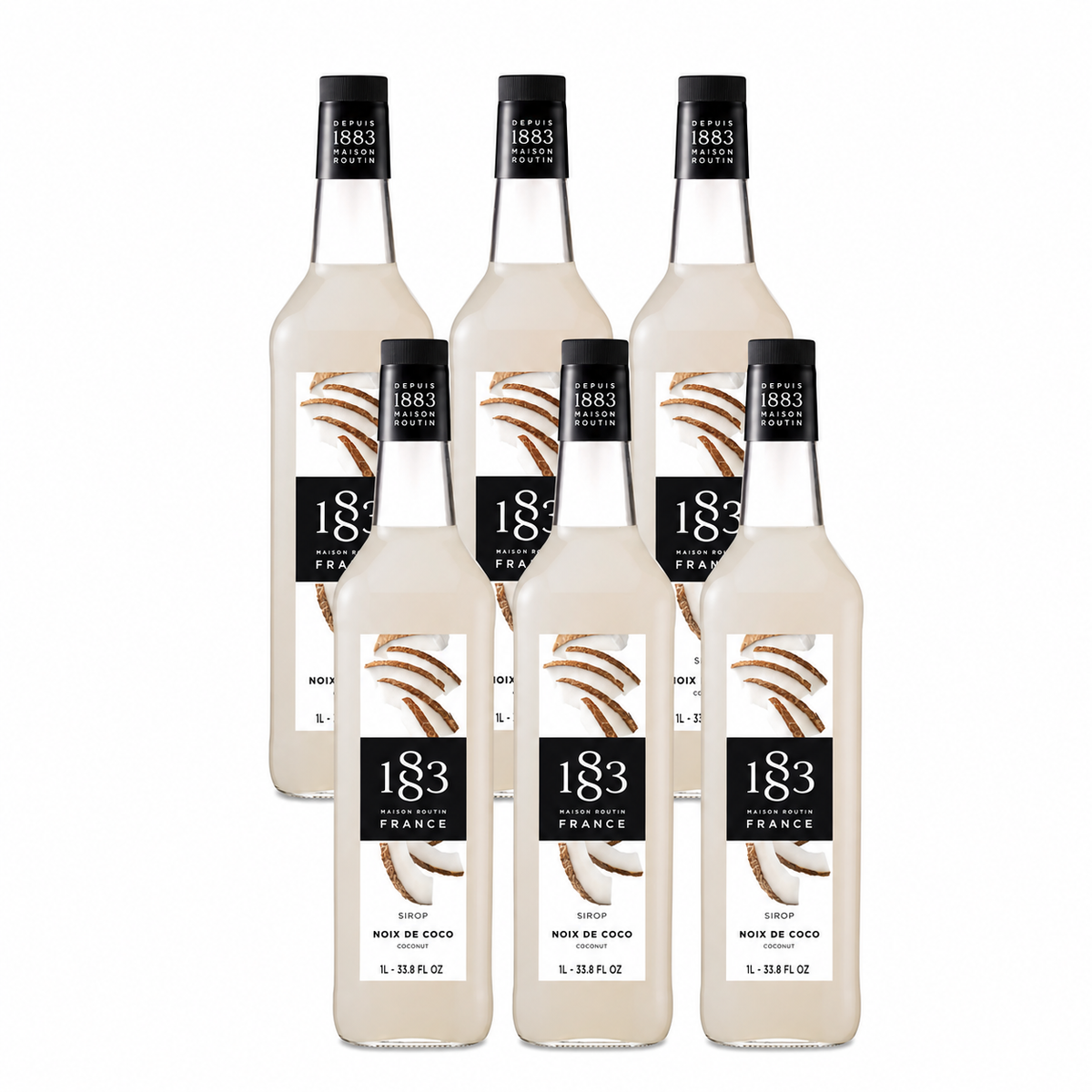 1883 Coconut Syrup 1L Glass Bottle
