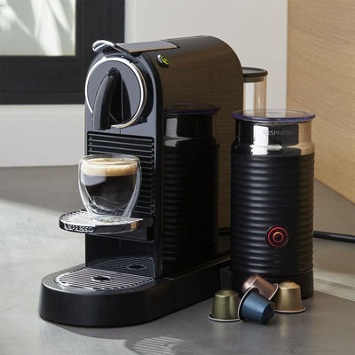 Delonghi Nespresso Citiz BLACK Single Serve Espresso Machine with Aeroccino 3 EN267BAECA