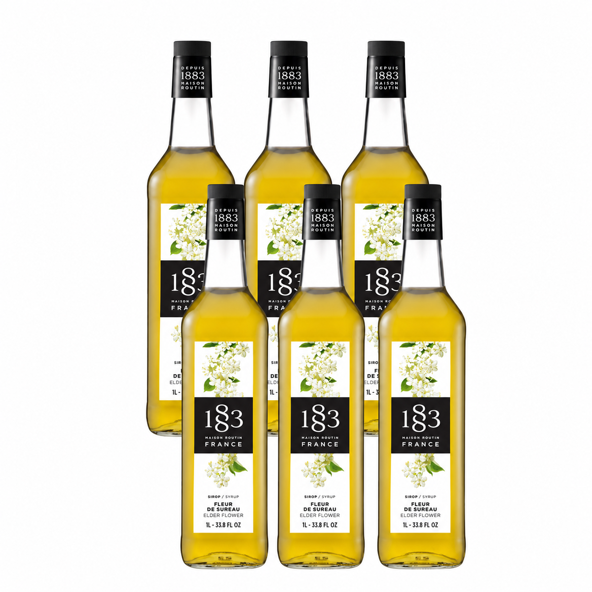 1883 Elderflower Syrup 1L Glass Bottle