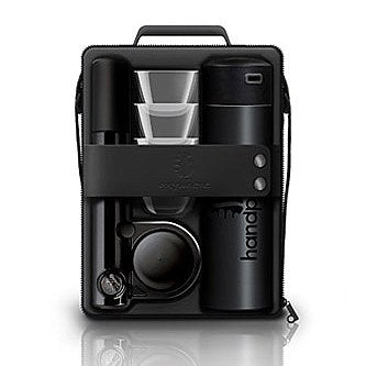 Handpresso Pump Set - (Outdoor Set/Black) - BLACK Pump (ESE & Ground), Thermo Flask, & 4 Cups. # 48241 or 21061 - (OPEN BOX - IN STORE PURCHASE ONLY)