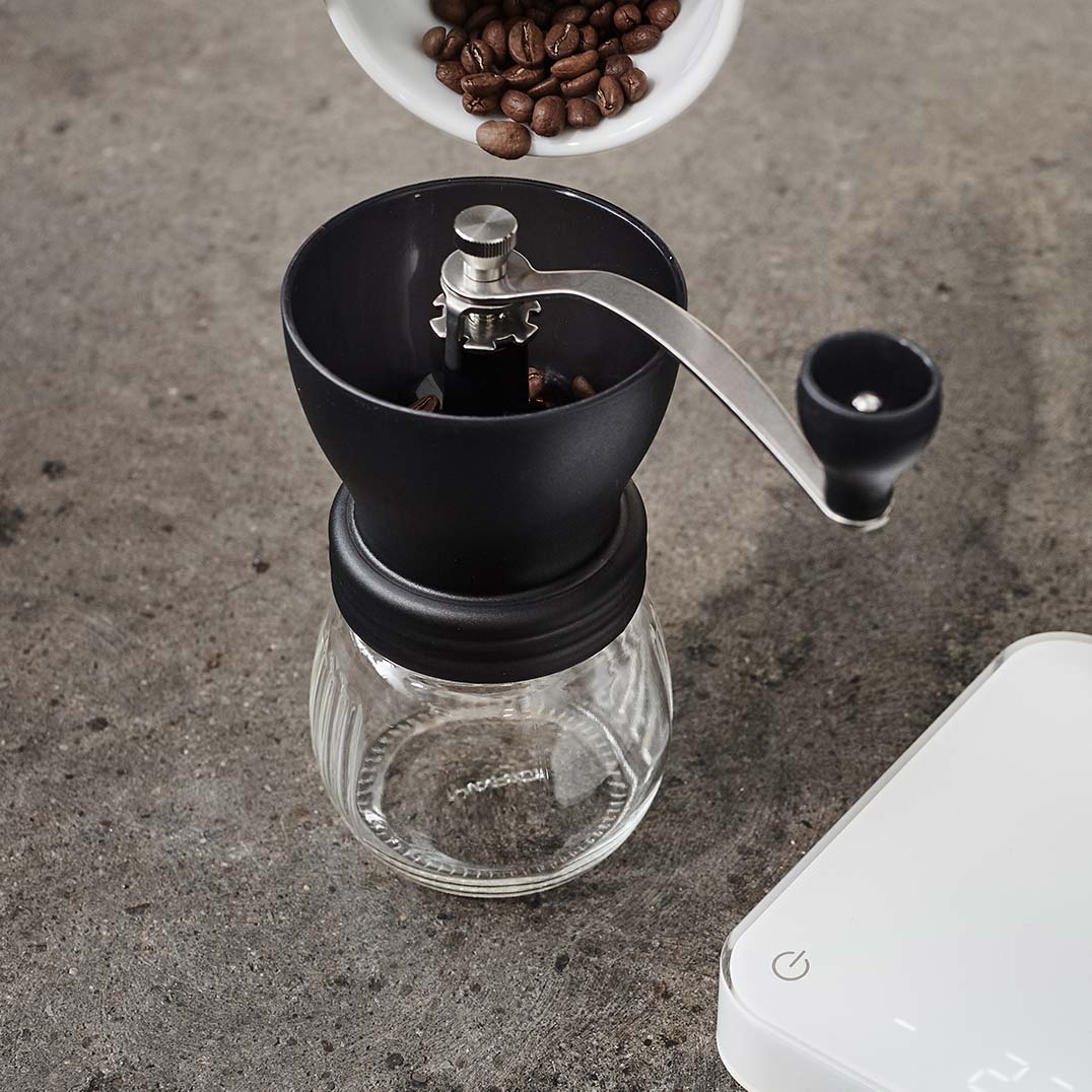 Hario Skerton PLUS Hand Grinder w/Glass Base - MSCS-2DTB