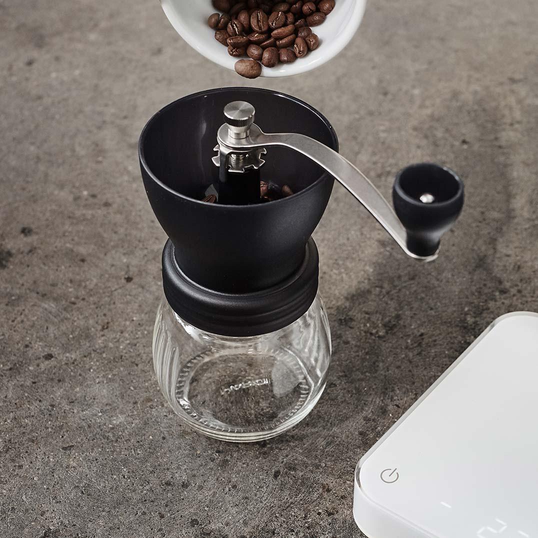 Hario Skerton PLUS Hand Grinder w/Glass Base - MSCS-2DTB