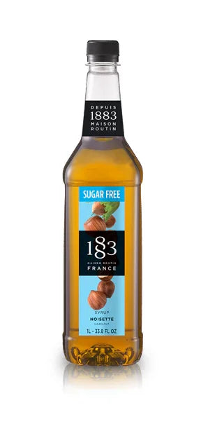 1883 Hazelnut Sugar Free Syrup 1L Plastic Bottle (EXP Nov, 2024)