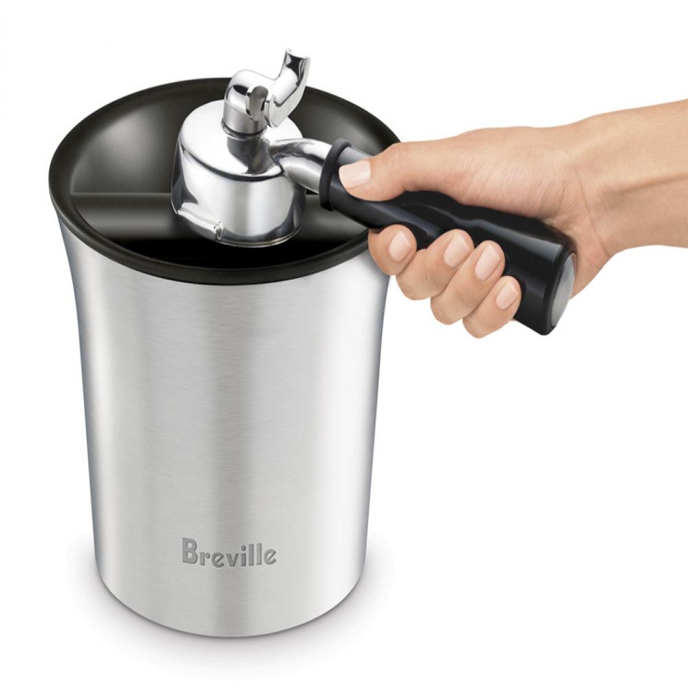 Breville The Knock Box, Round Lg. Stainless Steel BCB100