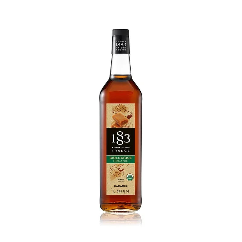1883 Caramel Organic Syrup 1L Glass Bottle