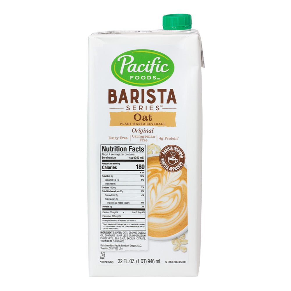 Pacific Barista Series Oat Beverage Original Non-Dairy 32oz/946ml