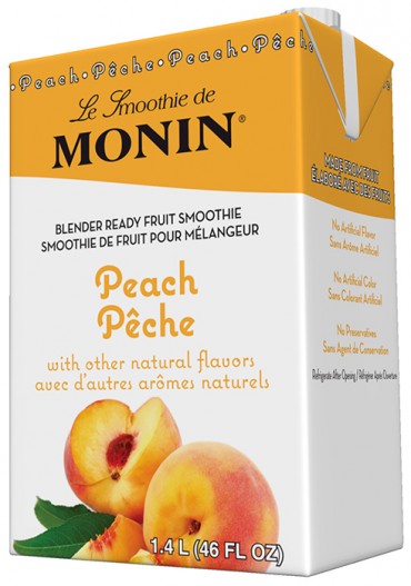 Monin Peach Real Fruit Smoothie Mix 46oz (EXP MAY/2025)