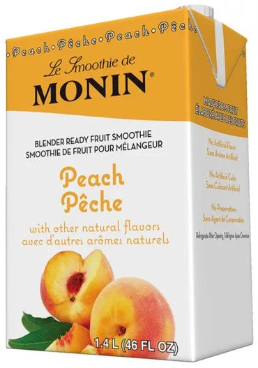 Monin Peach Real Fruit Smoothie Mix 46oz (EXP MAY/2025)