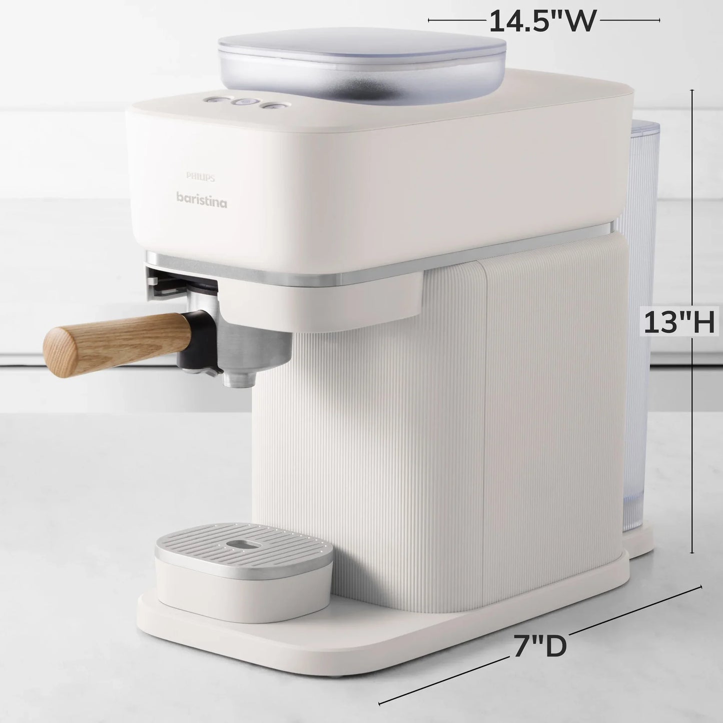 Philips / Saeco - Baristina Semi Automatic Espresso Machine with Milk Frother Combo - Black BAR303/60