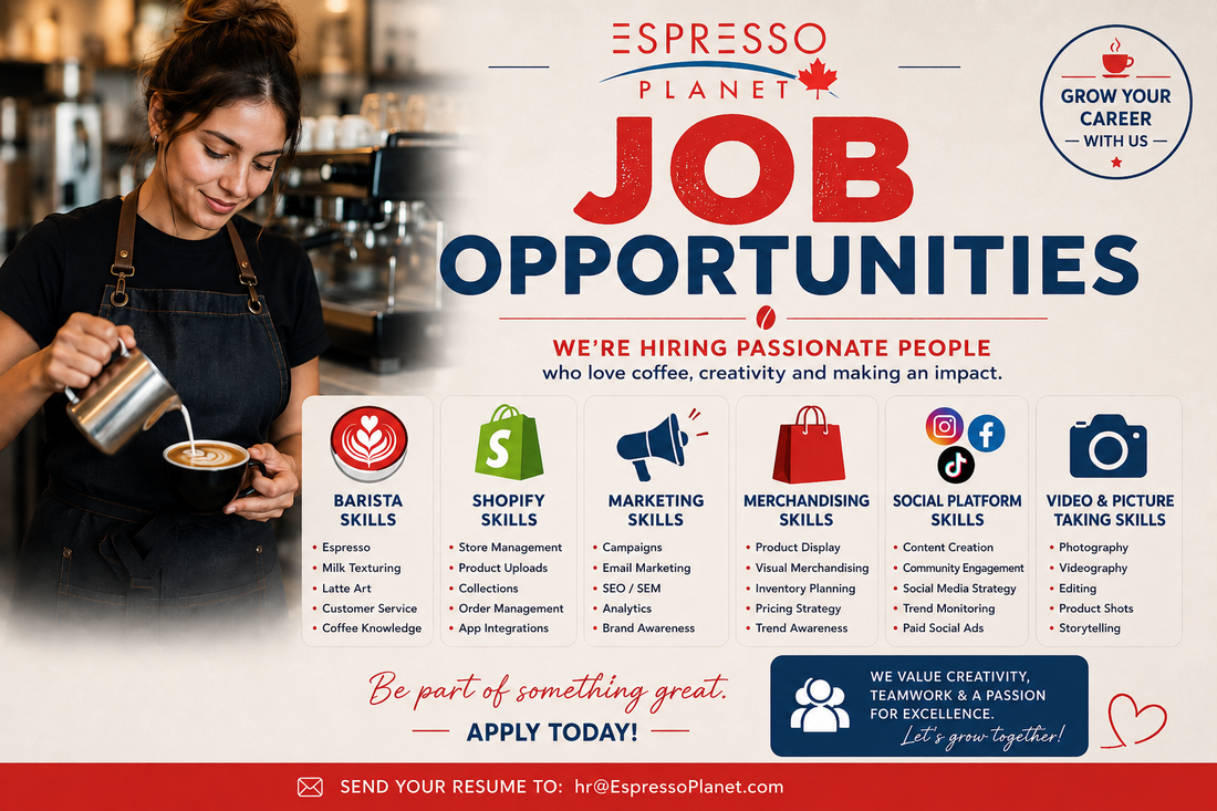 Careers and Job Opportunities at Espresso Planet | Jobs in Mississauga, Ontario