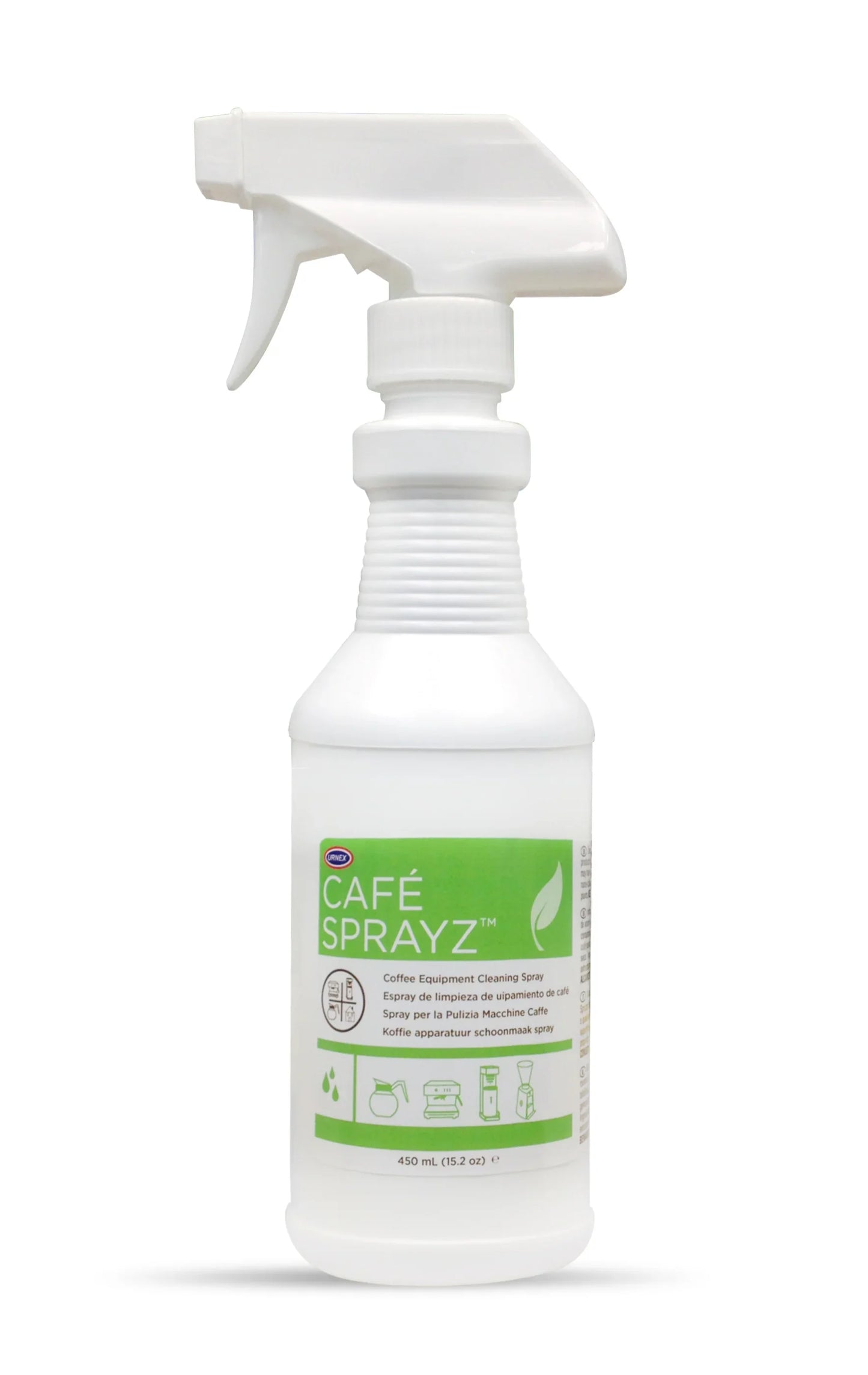Urnex Cafe SprayZ Coffee Equipment Cleaning Spray, 15.2oz / 450ml bottle