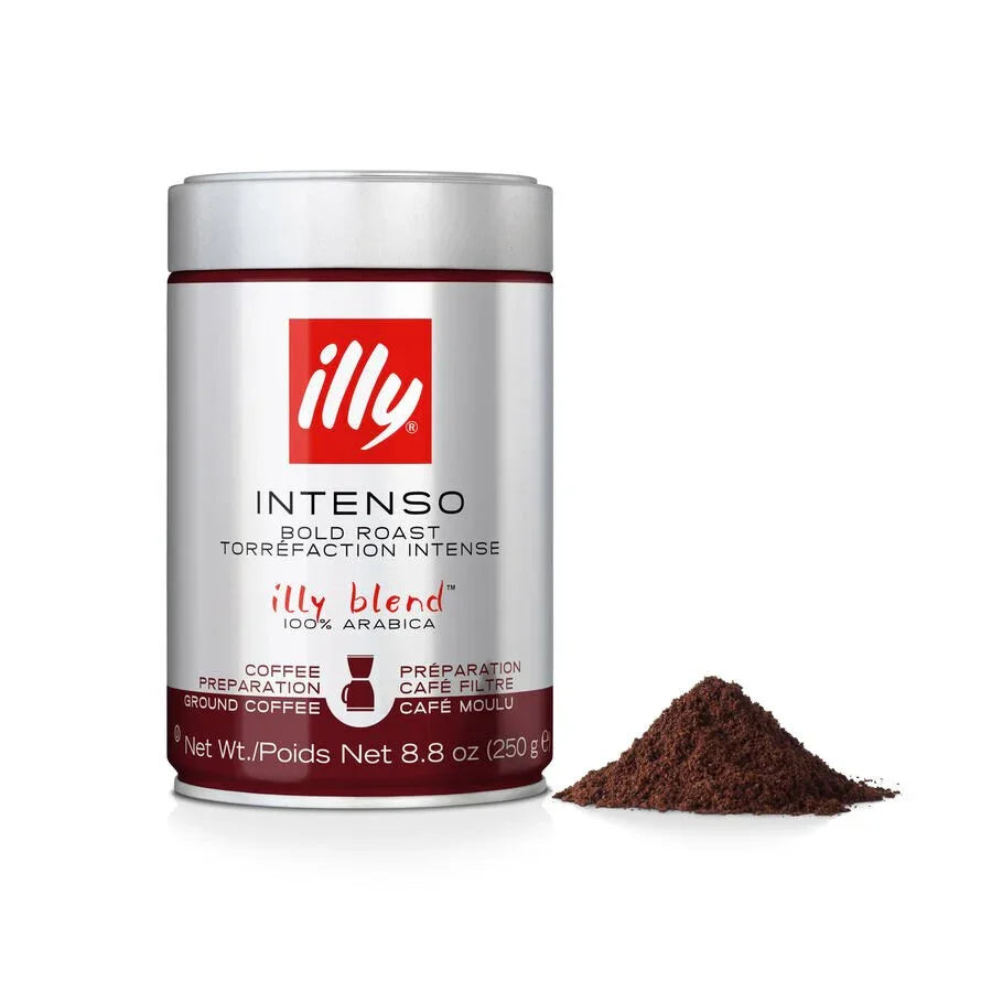 Illy Drip Ground Coffee - Intenso Bold Roast 250g #8836 - Case of 6 (BROWN)
