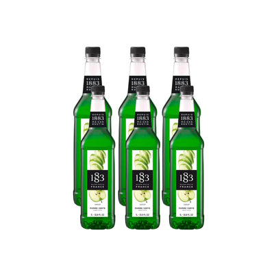 1883 Green Apple Syrup 1L Glass Bottle