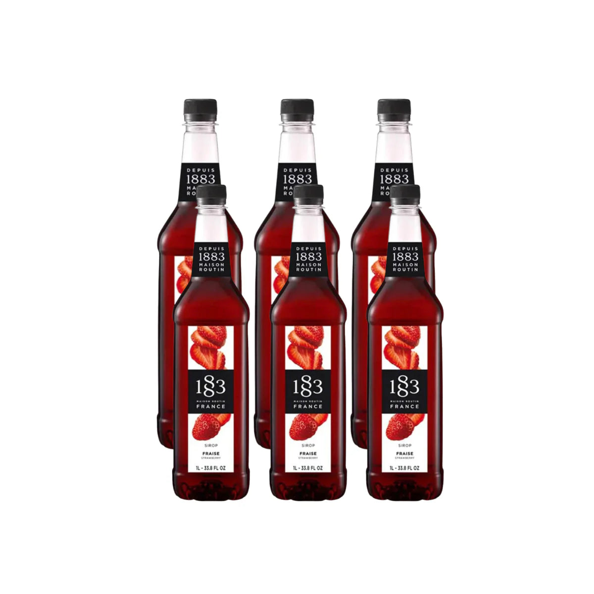 1883 Strawberry Syrup 1L Glass Bottle