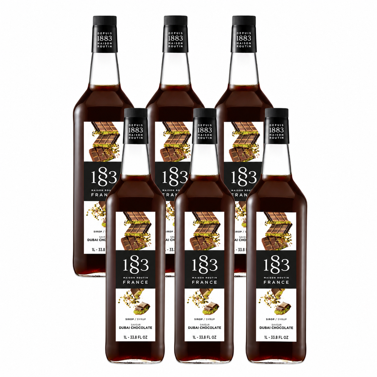 1883 Dubai Chocolate Syrup 1L Glass Bottle