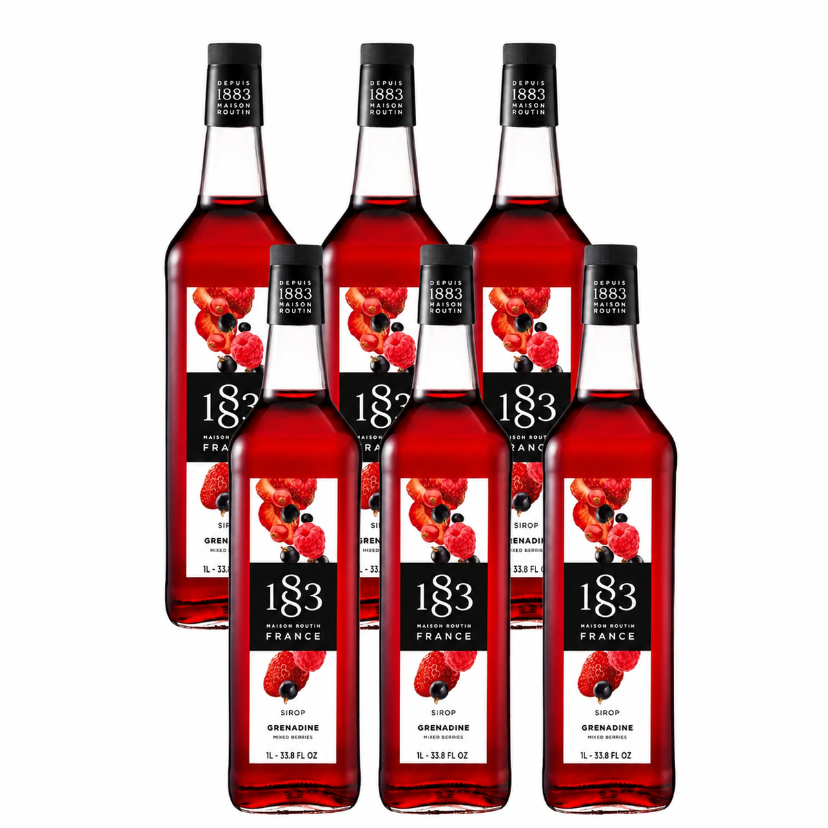 1883 Mixed Berries Syrup 1L Glass Bottle