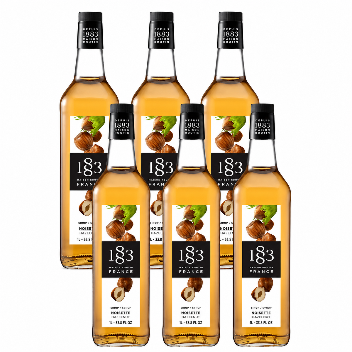 1883 Hazelnut Syrup 1L Glass Bottle