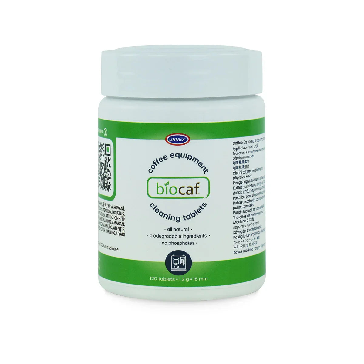 Urnex BioCaf Coffee Cleaning Tablets - Jar of 120