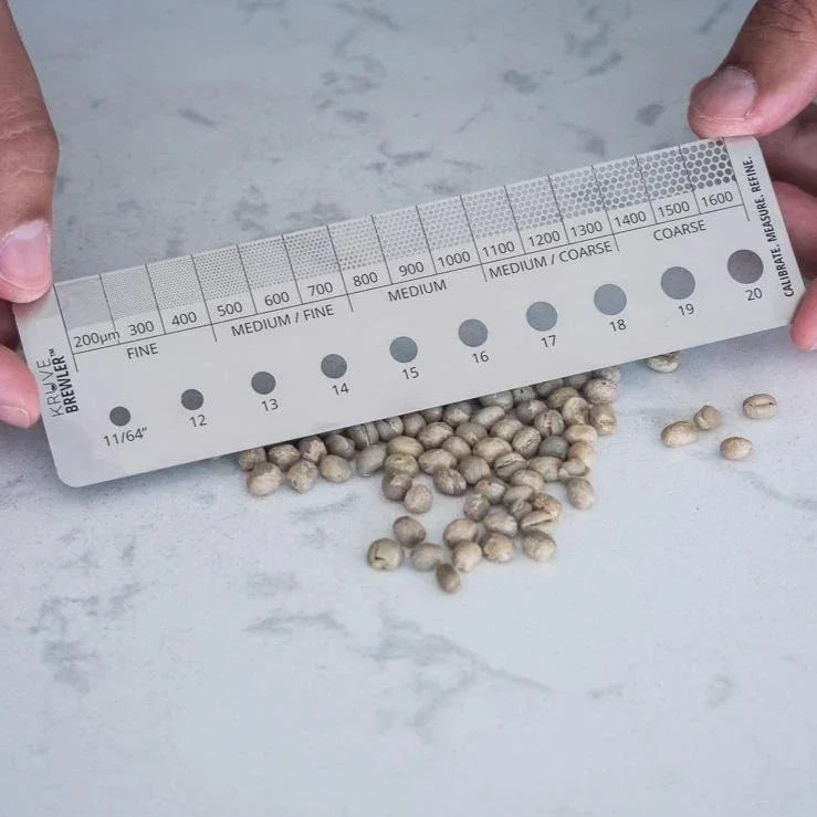 Kruve Brewler Stainless Steel Ruler with Grind Holes, Bean Holes + CM Markings - KVS2020