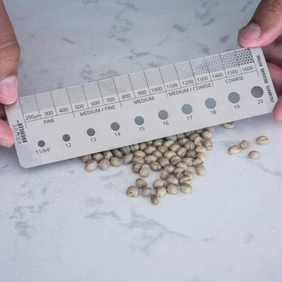 Kruve Brewler Stainless Steel Ruler with Grind Holes, Bean Holes + CM Markings - KVS2020