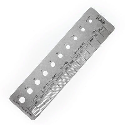 Kruve Brewler Stainless Steel Ruler with Grind Holes, Bean Holes + CM Markings - KVS2013-BR