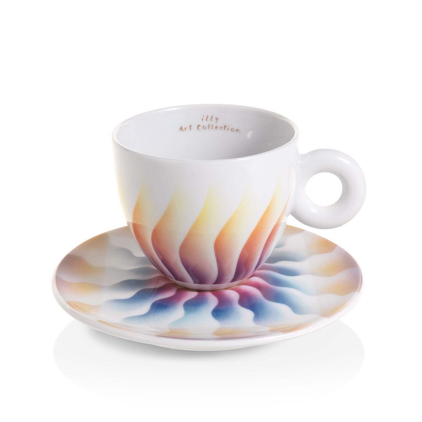 illy Art Collection Cappuccino Cups and Saucers by Judy Chicago - Set of 4 - 24627