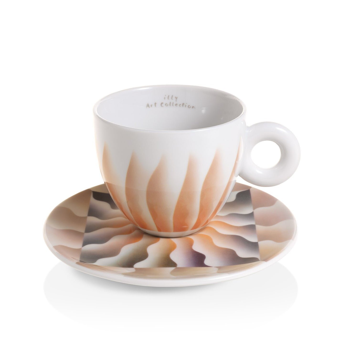 illy Art Collection Cappuccino Cups and Saucers by Judy Chicago - Set of 4 - 24627