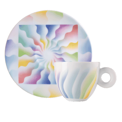 illy Art Collection Cappuccino Cups and Saucers by Judy Chicago - Set of 4 - 24627