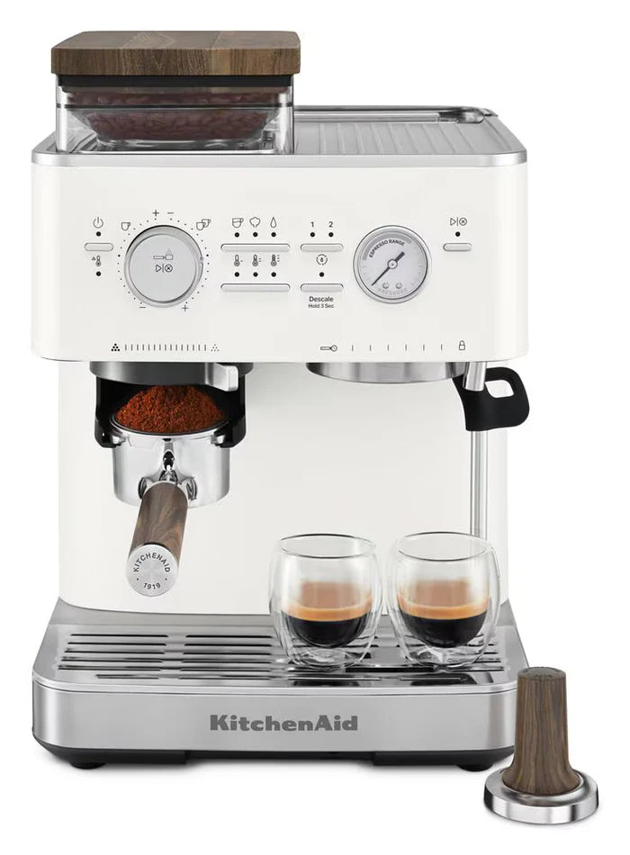 KitchenAid - Walnut Wood Espresso Accessory Kit - KESWAS, includes Hopper + Lid, Portafilter, and Tamper