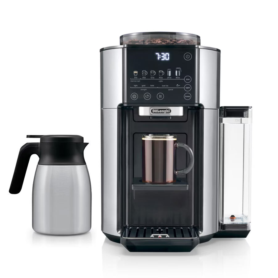DeLonghi - TrueBrew Automatic Coffee Maker Stainless Steel with Carafe - CAM51035M