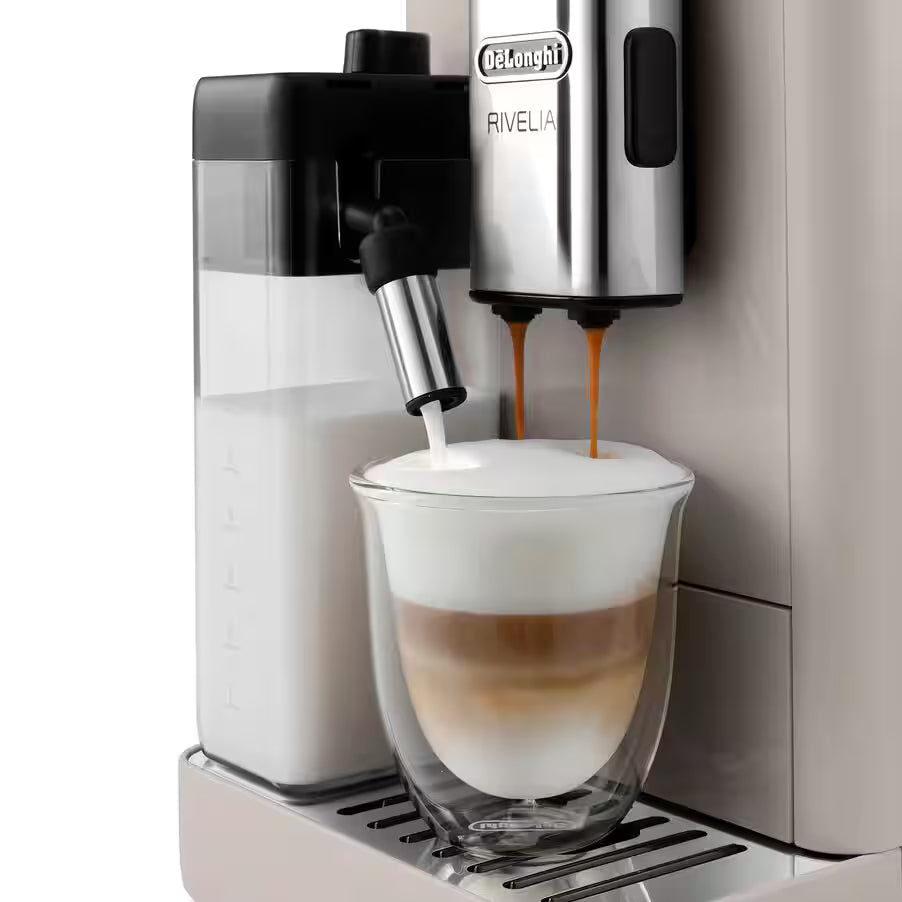 DeLonghi - Rivelia Bean to Cup Super Automatic Espresso Machine - Sand Beige EXAM44055BG