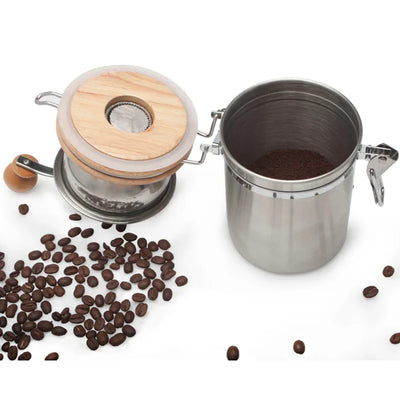 Danesco Cafe Culture Coffee Adjustable Manual Grinder - Stainless Steel #4244767SS