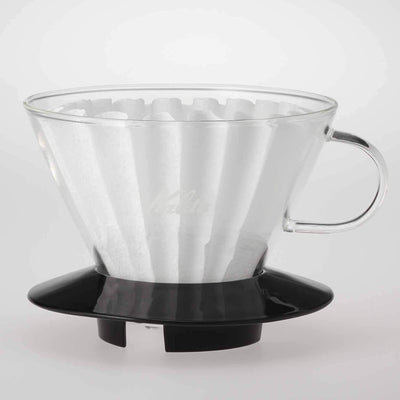 Kalita Wave 185 Glass Coffee Dripper - Black #KLT-050391