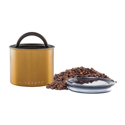 Planetary Design AirScape Classic Stainless Steel 32oz Coffee Canister 4" - Brushed Brass AS2604