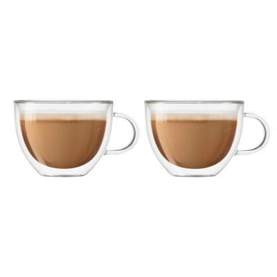 Danesco Oggi Double Wall Latte / Coffee Mugs 16 fl.oz / 475ml - Set of 2 #6585