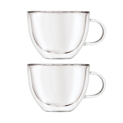 Danesco Oggi Double Wall Latte / Coffee Mugs 16 fl.oz / 475ml - Set of 2 #6585