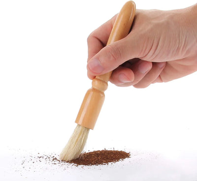 Krome Espresso Grinder Brush Wood Handle & Natural Bristles - C7093