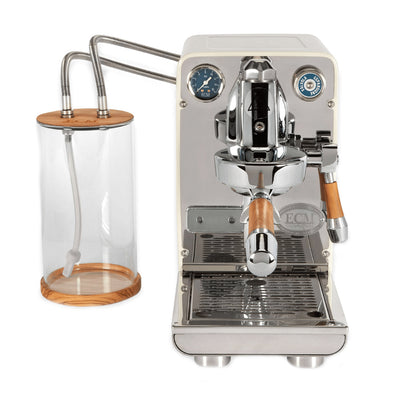 ECM - Puristika Cream with Olive Wood Accessories Semiautomatic Espresso Machine 110V - 81022US