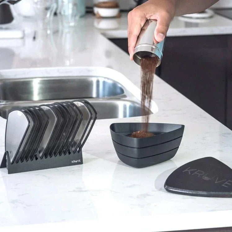 Kruve Sifter Max with 15 Grind Sieves and 10 Bean Sieves and 2 Stands - Limited Edition Black KVS2004Max-BE