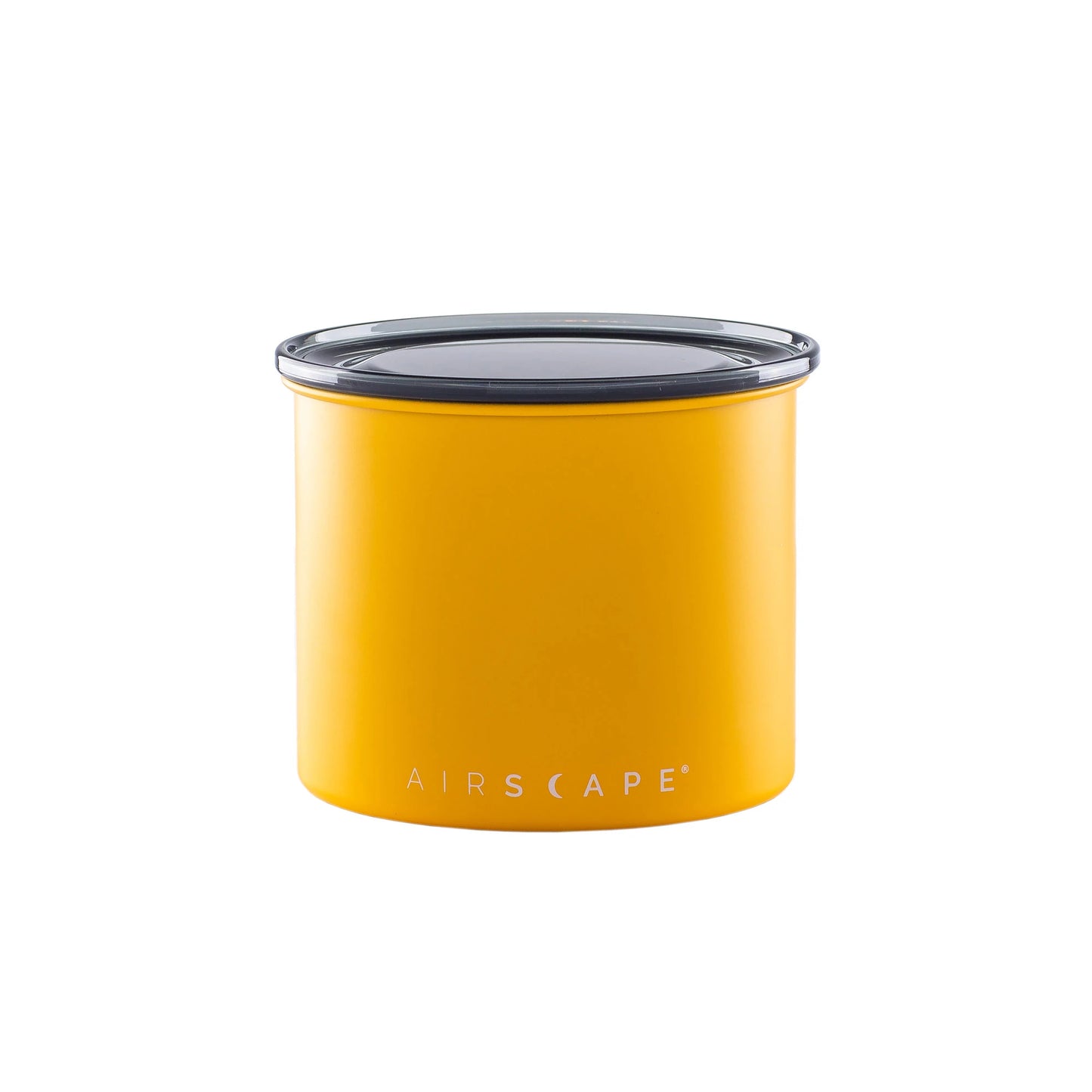 Planetary Design AirScape Classic Stainless Steel 32oz Coffee Canister 4" - Matte Yellow with Smoke Lid AS2504