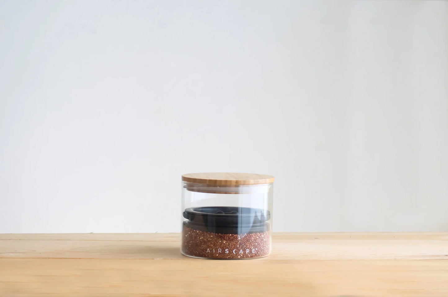Planetary Design AirScape Glass with Bamboo Lid 32oz Coffee Canister 4" Small - AGW04 